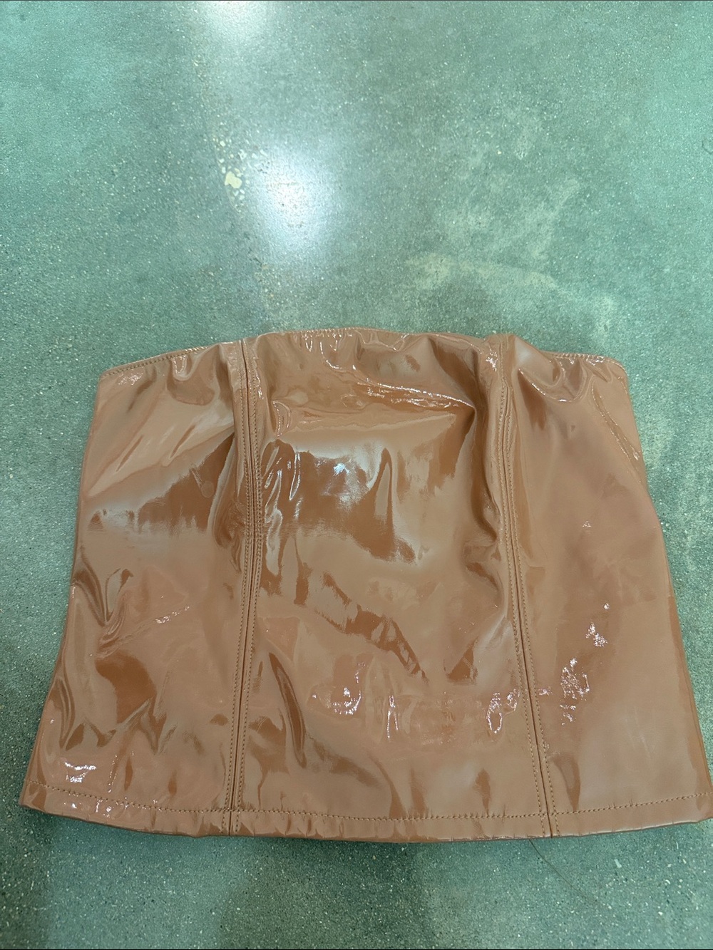 Anthropologie Patent Faux-Leather in Camel